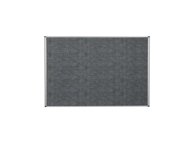 Bi-Office Tableau en textile, isolant phonique, gris