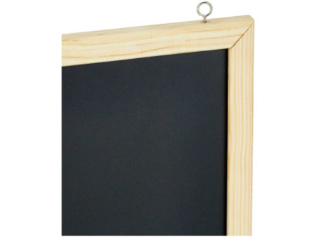 Bi-Office Tableau noir, bois naturel, 600 x 400 mm, noir