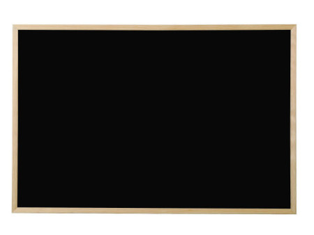 Bi-Office Tableau noir, bois naturel, 800 x 600 mm, noir