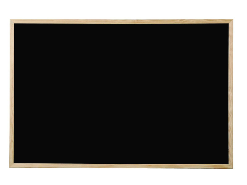 Bi-Office Tableau noir, bois naturel, 800 x 600 mm, noir
