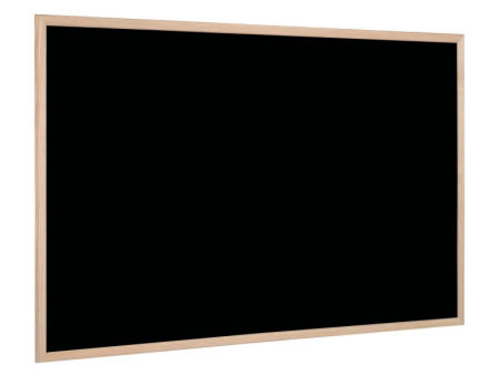 Bi-Office Tableau noir, bois naturel, 900 x 600 mm, noir