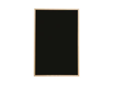 Bi-Office Tableau noir, bois naturel, 900 x 600 mm, noir