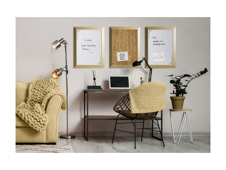 Bi-Office Tableau blanc design Kamashi, 600 x 450 mm, or