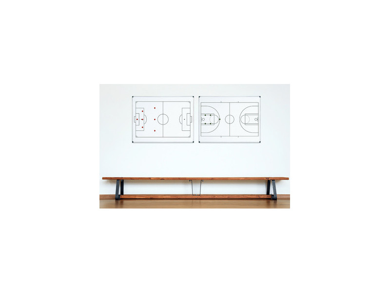 Bi-Office Tableau blanc mural terrain de basket 600 x 540 m