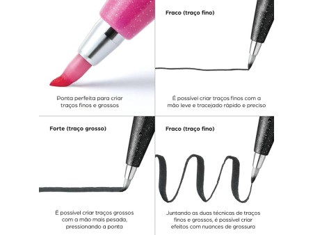 PentelArts Stylo feutre Brush Sign Pen SES 15, gris clair