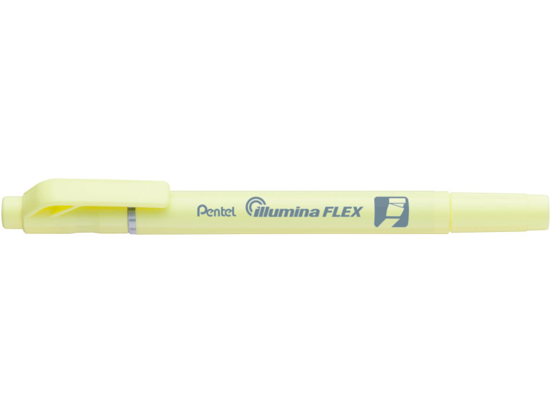 Pentel Surligneur Illumina Flex Pastel, jaune pastel