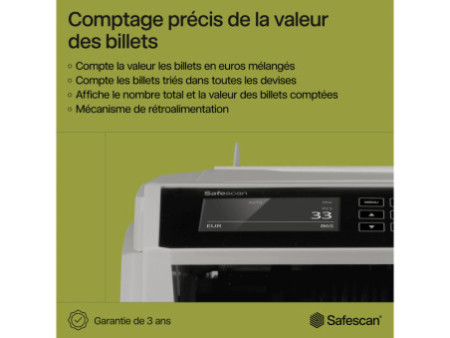 Safescan Compteuse de billets 'Safescan 2465-S', gris