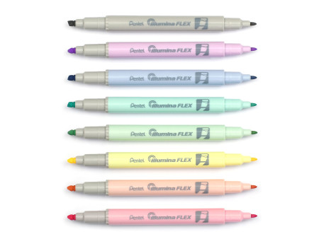 Pentel Surligneur Illumina Flex Pastel, gris pastel