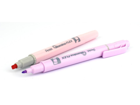 Pentel Surligneur Illumina Flex Pastel, rose pastel