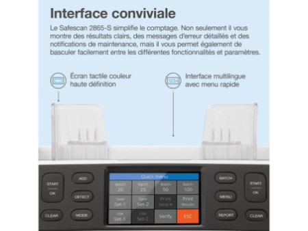Safescan Compteuse de billets 'Safescan 2865-S', gris