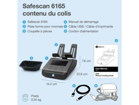 Safescan Balance-compteuse 'Safescan 6165 G3', noir