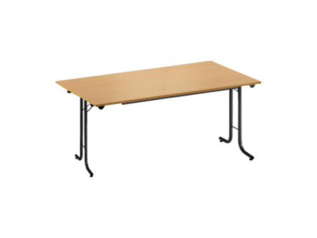 SODEMATUB Table pliante Chromeline1, demi-rond, gris