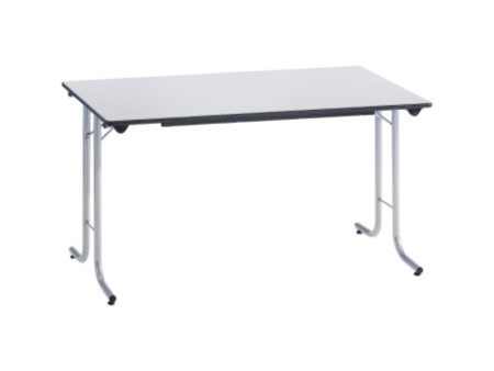 SODEMATUB Table pliante Chromeline1, demi-rond, hêtre,
