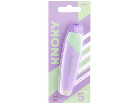 Pentel Ruban correcteur rétractable KNOKY, violet