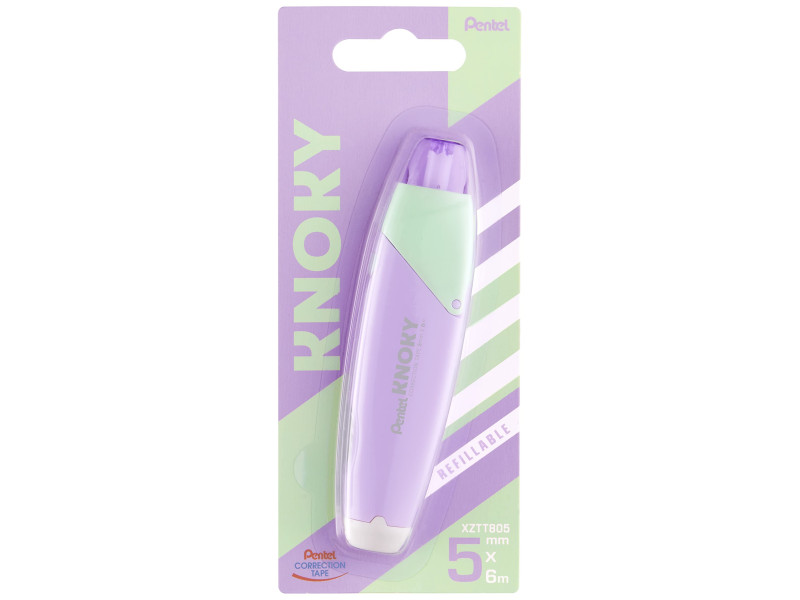 Pentel Ruban correcteur rétractable KNOKY, violet