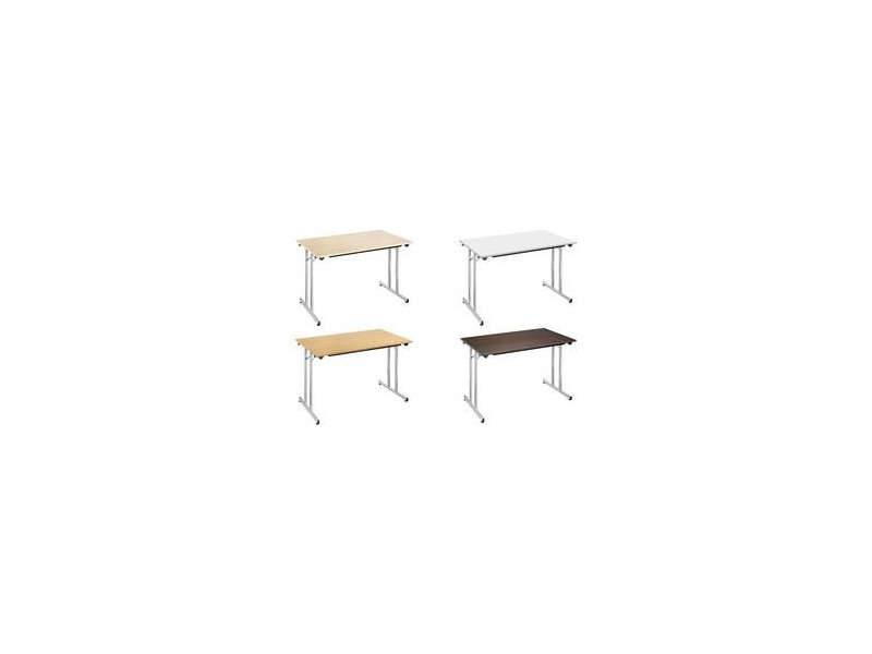 SODEMATUB Table pliante TPMU126WA, 1.200 x 600 mm,walnut/alu