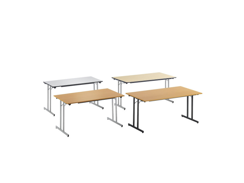 SODEMATUB Table pliante TPMU127HN, 1.200 x 700 mm,hêtre/noir