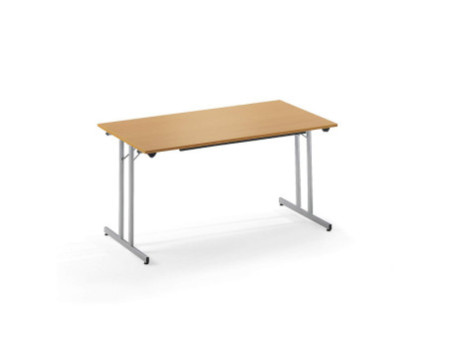 SODEMATUB Table pliante TPMU128HN, 1.200 x 800 mm,hêtre/noir