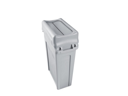 Rubbermaid Couvercle basculant Slim Jim, noir