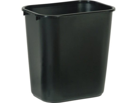 Rubbermaid Corbeille à papier, 26,6 litres, PE, noir