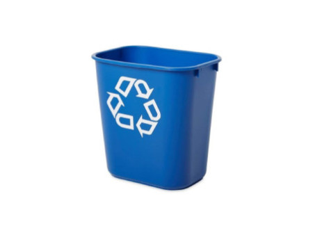 Rubbermaid Corbeille à papier, 26,6 litres, PE, bleu