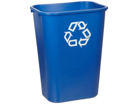 Rubbermaid Corbeille à papier, 39 litres, PE, bleu