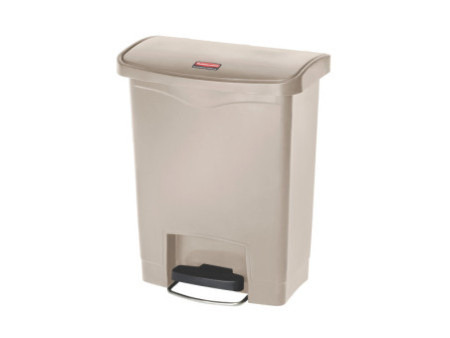 Rubbermaid Collecteur à pédale Slim Jim, 30 litres, beige