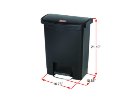 Rubbermaid Collecteur à pédale Slim Jim, 30 litres, blanc