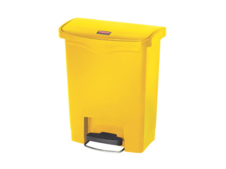 Rubbermaid Collecteur à pédale Slim Jim, 30 litres, jaune