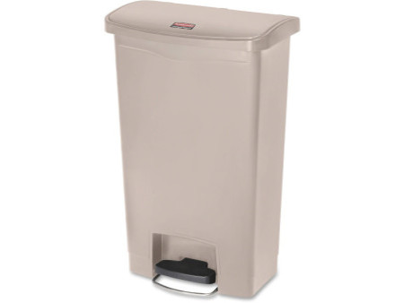 Rubbermaid Collecteur à pédale Slim Jim, 50 litres, beige