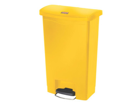Rubbermaid Collecteur à pédale Slim Jim, 50 litres, jaune