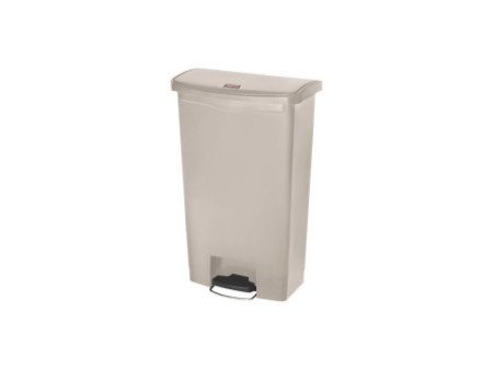 Rubbermaid Collecteur à pédale Slim Jim, 68 litres, beige