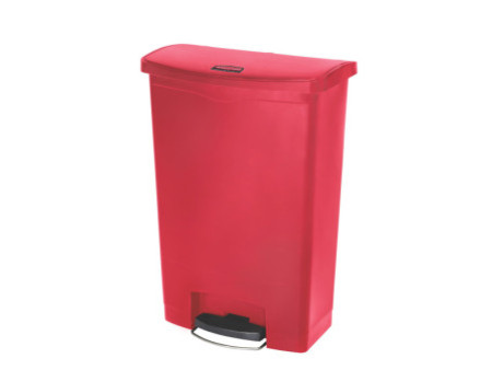 Rubbermaid Collecteur à pédale Slim Jim, 90 litres, rouge