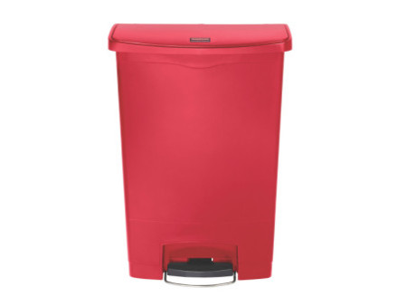 Rubbermaid Collecteur à pédale Slim Jim, 90 litres, rouge