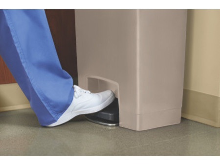 Rubbermaid Collecteur à pédale Slim Jim, 90 litres, blanc