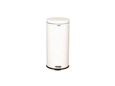 Rubbermaid Poubelle à pédale, ronde, 30,3 litres, blanc