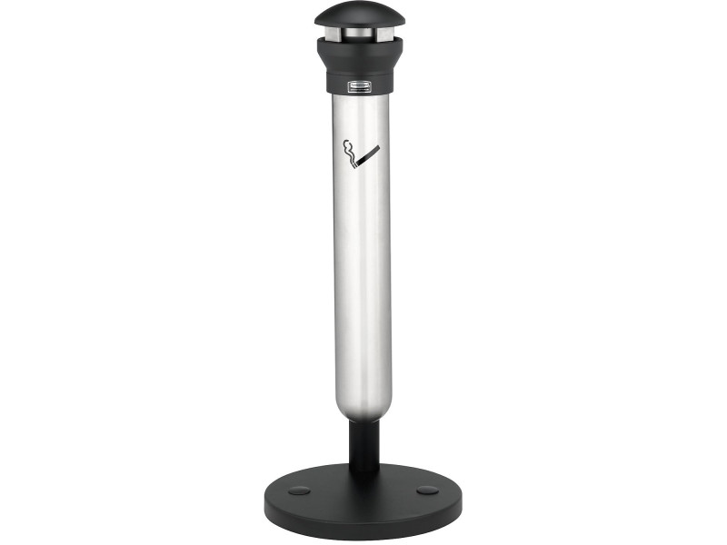 Rubbermaid Cendrier sur base Infinity, rond, argent / noir