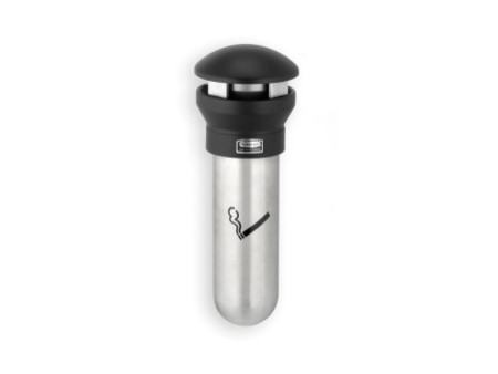 Rubbermaid Cendrier mural Infinity, rond, argent / noir