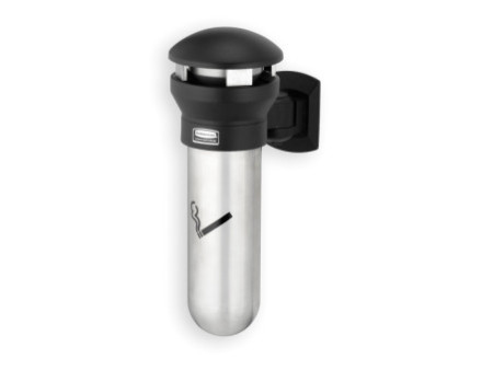 Rubbermaid Cendrier mural Infinity, rond, argent / noir