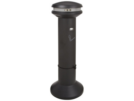 Rubbermaid Cendrier Infinity grande capacité, rond, noir