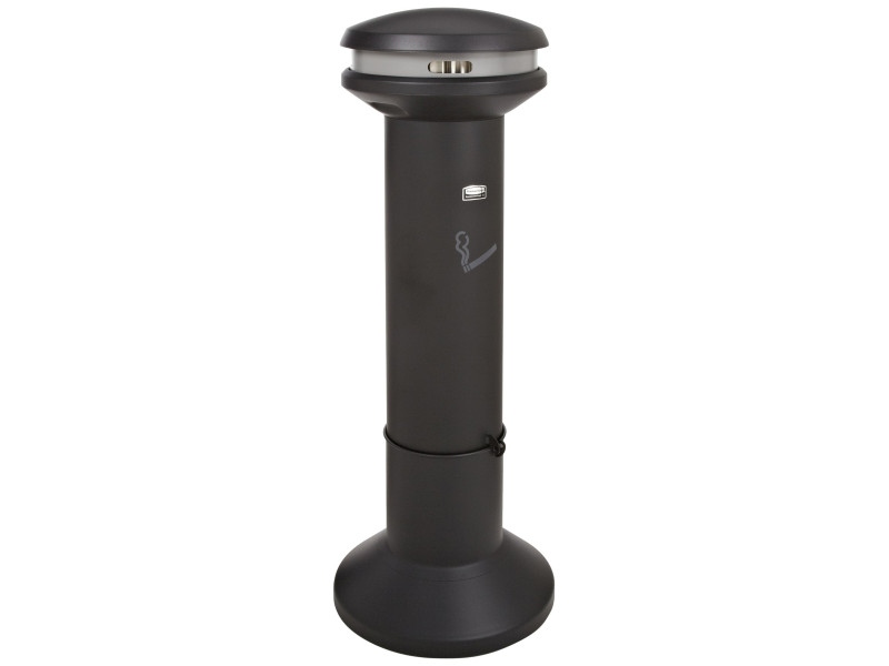 Rubbermaid Cendrier Infinity grande capacité, rond, noir