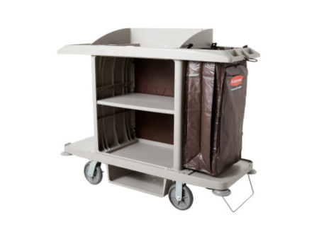 Rubbermaid Chariot d'étage, grande capacité, noir
