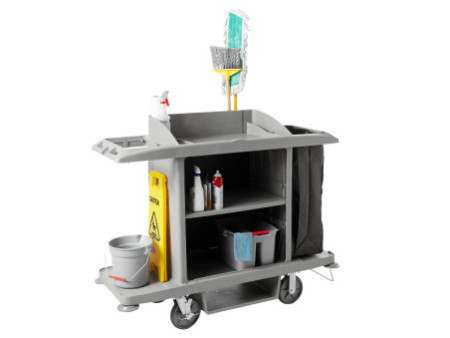 Rubbermaid Chariot d'étage, grande capacité, noir