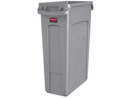Rubbermaid Collecteur de déchets Slim Jim, 87 litres, gris