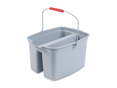 Rubbermaid Seau double, 18 litres, PP, gris