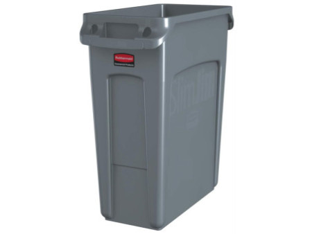 Rubbermaid Collecteur de déchets Slim Jim, 60 litres, gris
