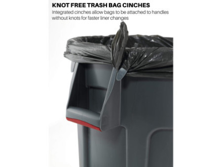 Rubbermaid Collecteur BRUTE 75,7 litres, en PP, jaune