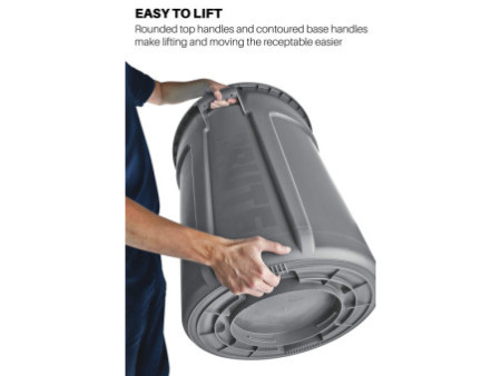 Rubbermaid Collecteur BRUTE 75,7 litres, en PP, jaune