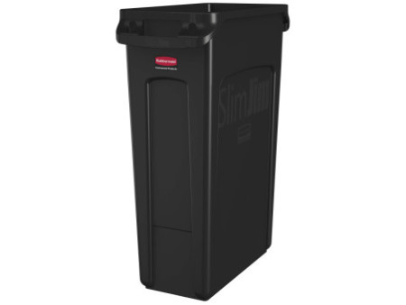 Rubbermaid Collecteur de déchets Slim Jim, 87 litres, noir