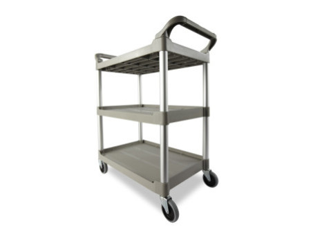 Rubbermaid Chariot utilitaire, 3 étages, platine